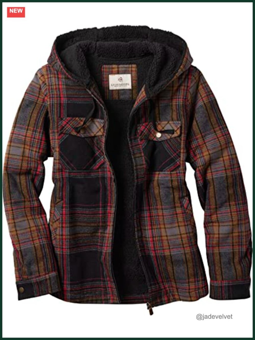 Hooded Berber Lined Shacket Shirt Jacket Faux Fur Lined
